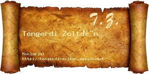 Tengerdi Zoltán névjegykártya