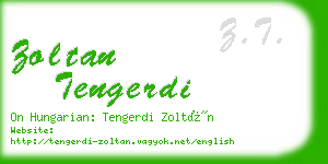 zoltan tengerdi business card